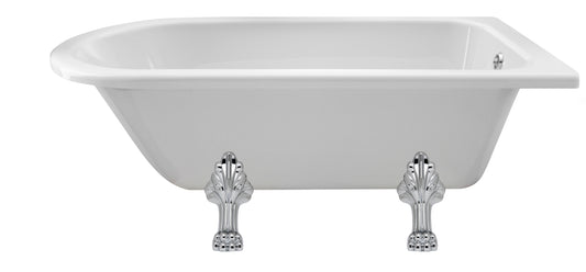 Hudson Reed Winterburn 1500 x 750mm Freestanding Roll Top Shower Bath With Leg Set