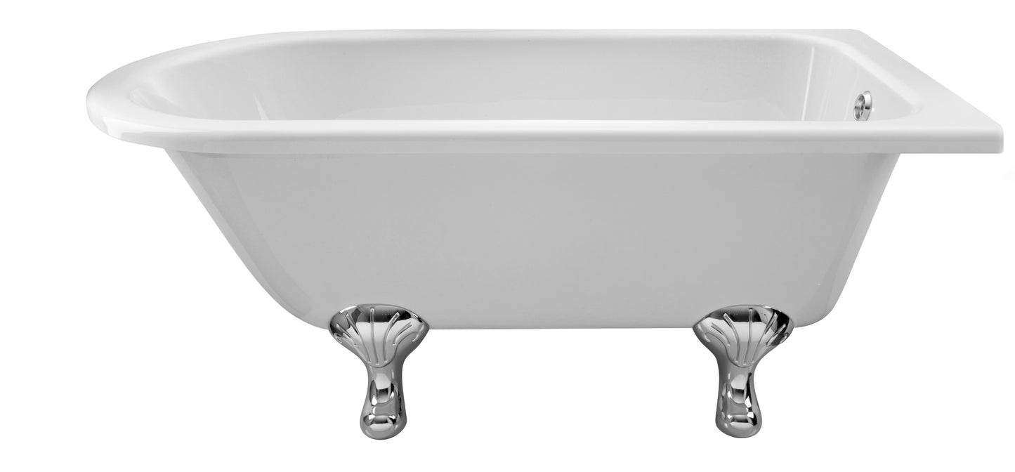 Hudson Reed Winterburn Traditional 1500mm x 750mm Freestanding Shower Bath Including Leg Set & Overflow