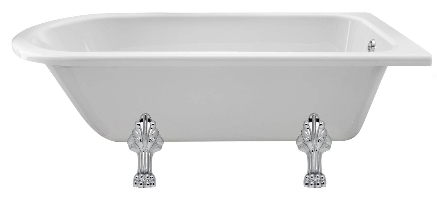 Hudson Reed Winterburn Traditional 1700mm x 750mm Roll Top Shower Bath With Leg Set