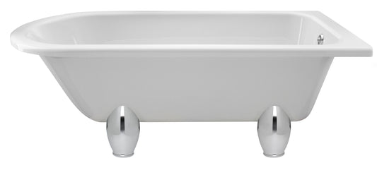 Hudson Reed Winterburn 1700mm Roll Top Freestanding Shower Bath Including Leg Set, Including Overflow