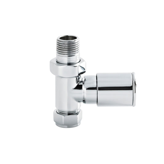 Synergy Round Straight Rad Valves - Chrome