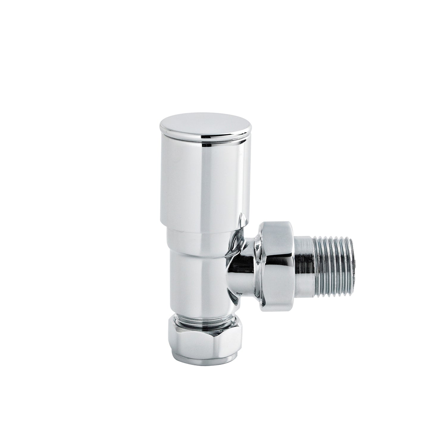 Synergy Round Angled Rad Valves - Chrome