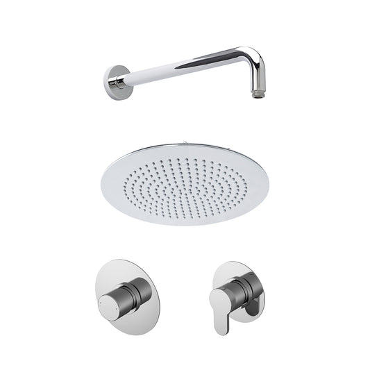 Nuie Thermostatic Concealed Chrome 1 Outlet Shower Valve