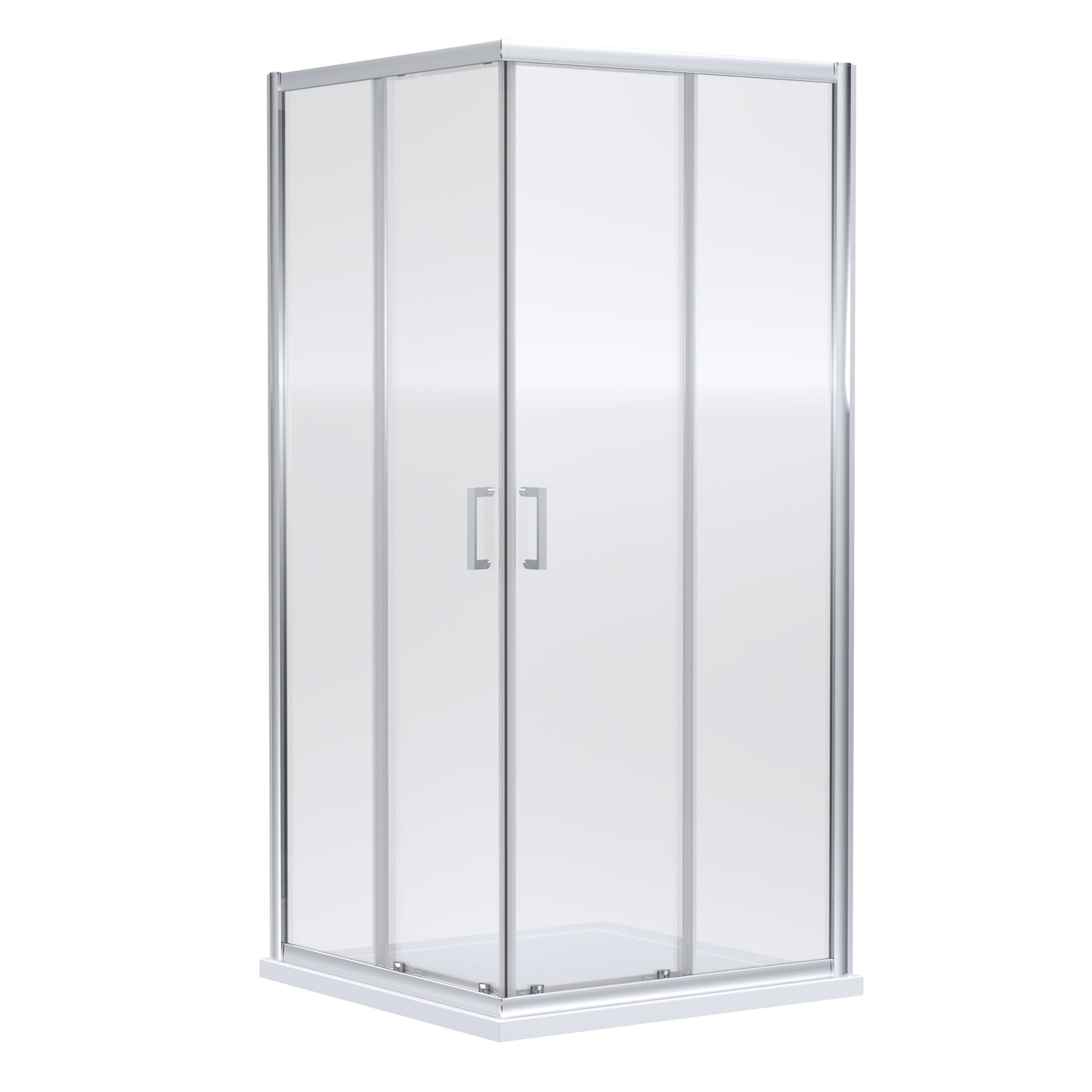 Rene Chrome Corner Entry Shower Enclosure by Nuie