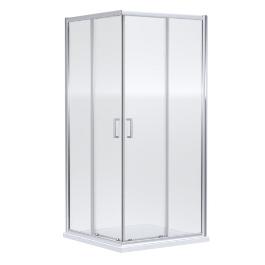 Rene Chrome Corner Entry Shower Enclosure by Nuie