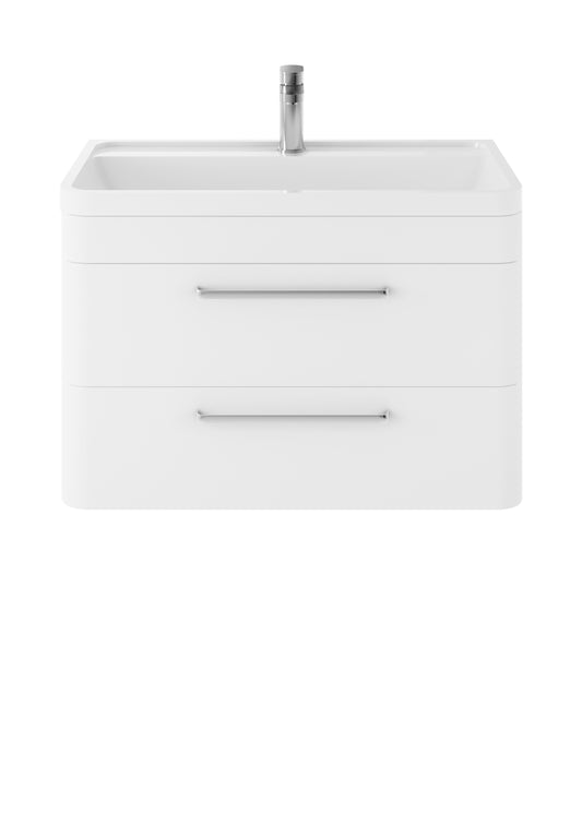 Hudson Reed Solar 800mm Wall Hung Vanity Unit With Polymarble Basin