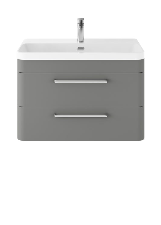 Hudson Reed Solar 800mm Wall Hung Vanity Unit With Ceramic Basin