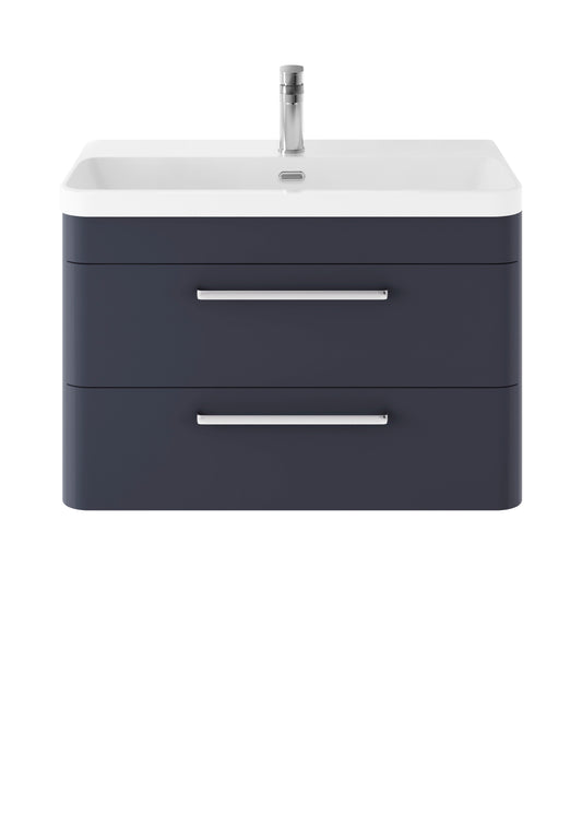 Hudson Reed Solar 810mm Wall Hung 2 Drawer Vanity Unit With Ceramic Basin
