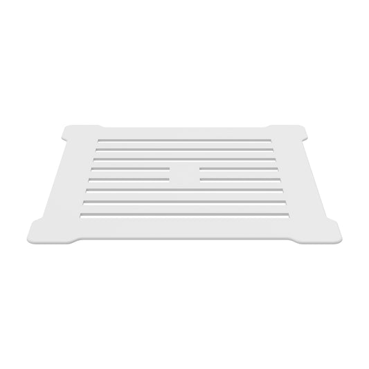 Square Shower Waste With White Top