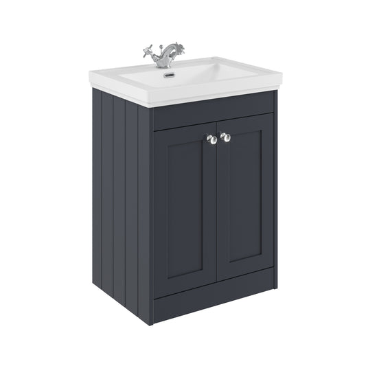 Henbury 600mm Floor Standing 2 Door Vanity Unit by Synergy