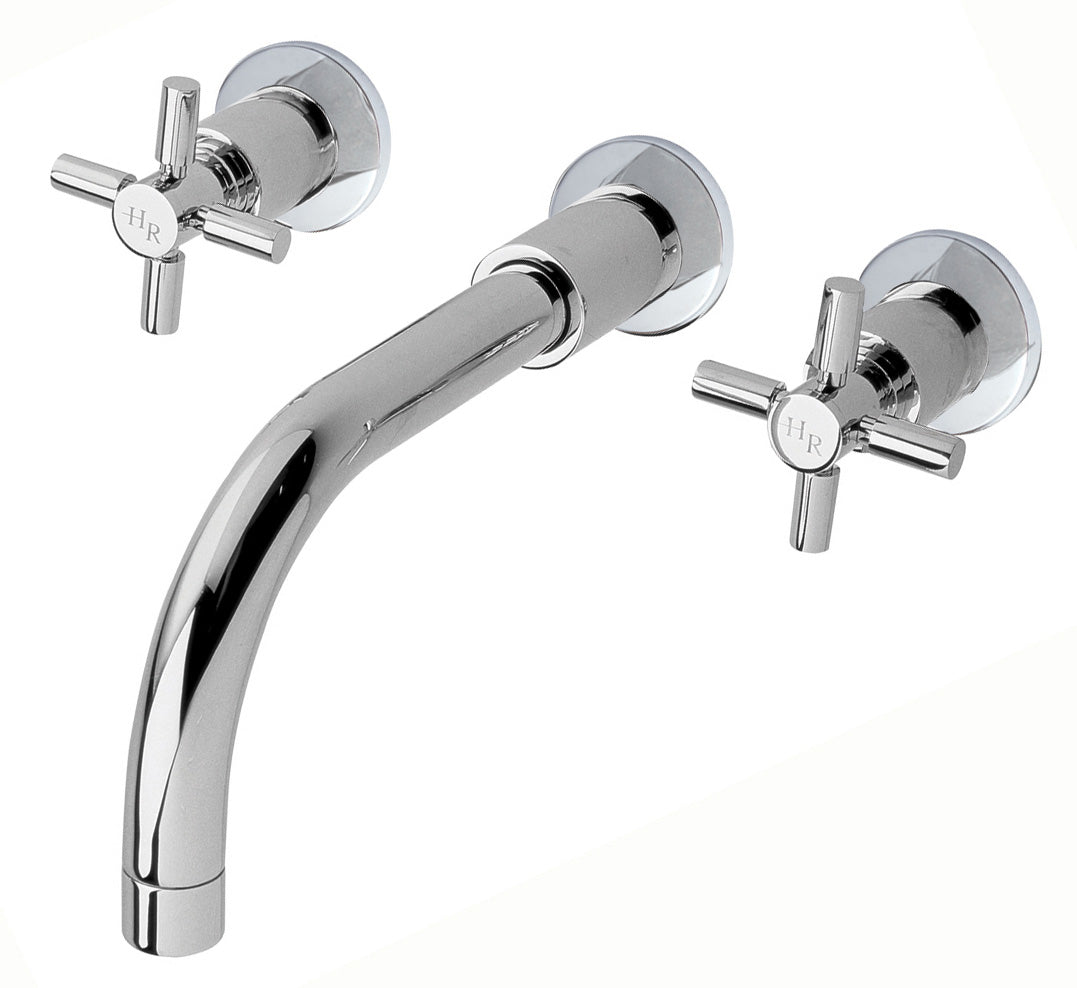 Traba Crosshead Wall Mounted Basin Mixer by Synergy