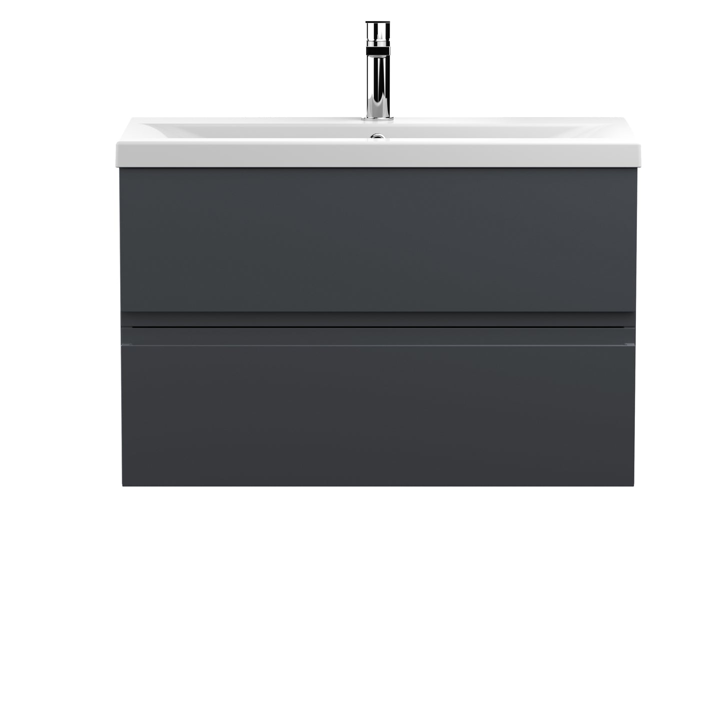 Urban Wall Hung 2 Drawer Vanity & Mid-Edge Ceramic Basin, 800mm