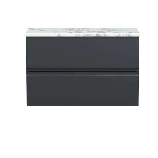 Hudson Reed Urban 800mm Wall Hung 2-Drawer Unit With Laminate Worktop