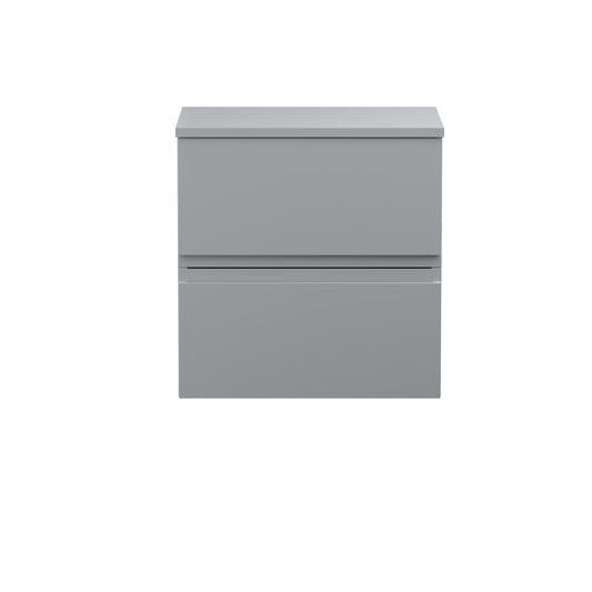 Hudson Reed Urban 505mm Satin Grey Wall Hung Vanity Unit With Worktop