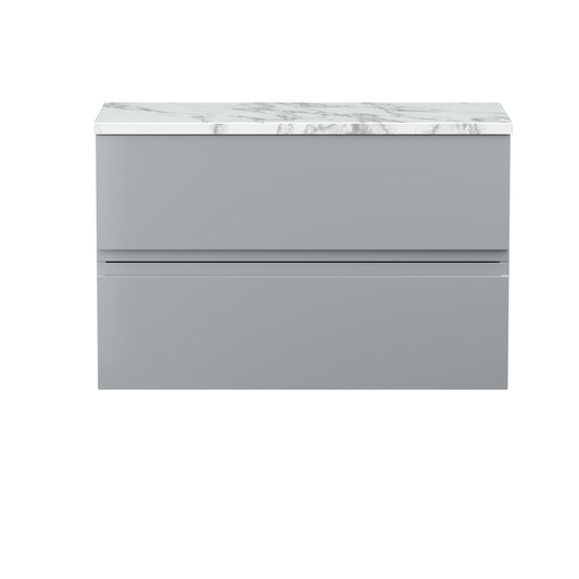 Hudson Reed Urban 800mm Wall Hung 2-Drawer Unit With Laminate Worktop