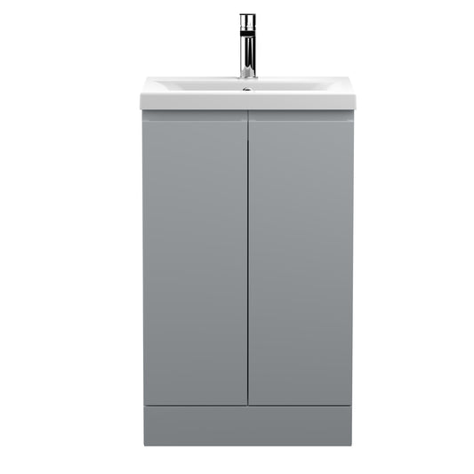 Hudson Reed Urban 500mm Floor Standing 2 Door Vanity Unit with Mid-Edge Basin