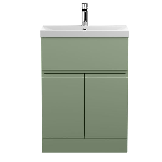 Urban 600mm Floor Standing 2-Door/Drawer Unit and Thin-Edge Basin 1 Tap Hole