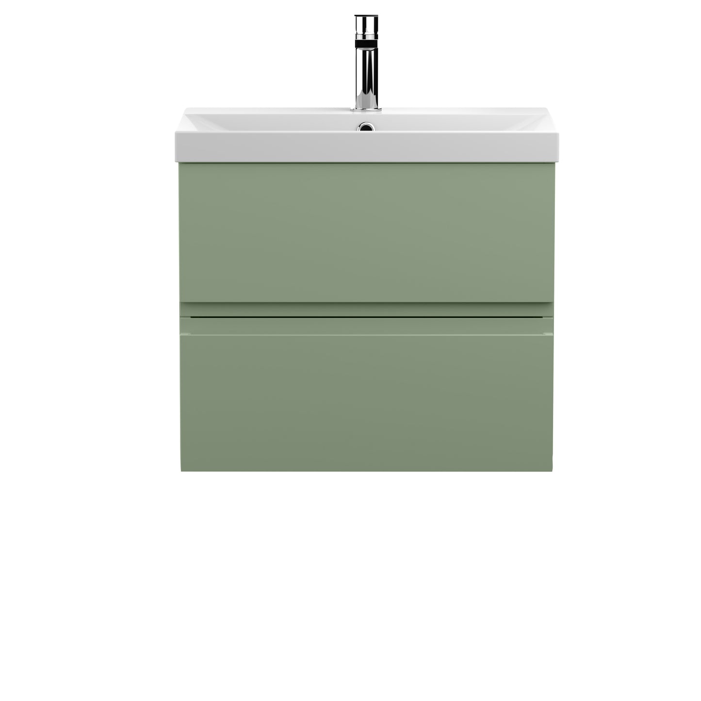 Urban 600mm Wall Hung 2-Drawer Unit and Thin-Edge Basin 1 Tap Hole