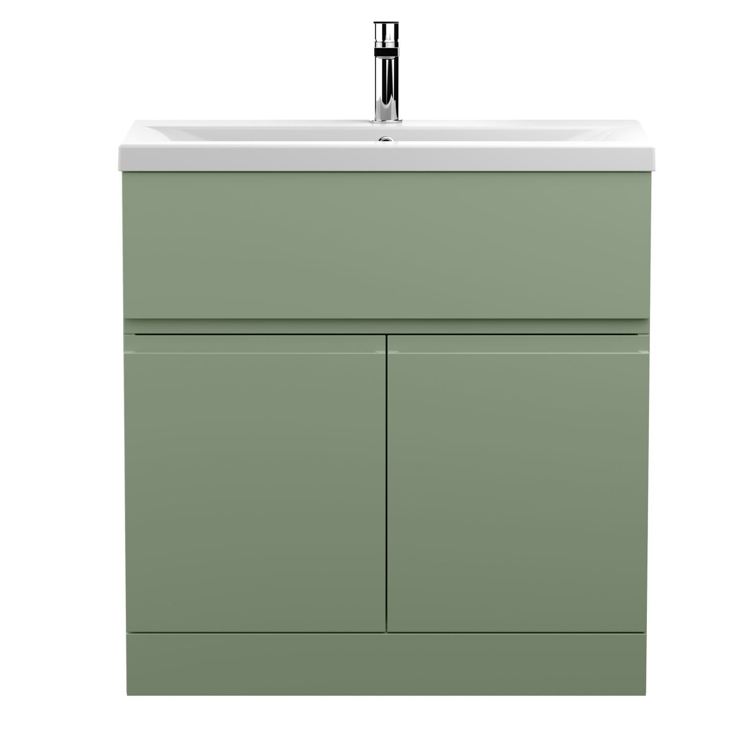 Hudson Reed Urban 800mm Floor Standing 2 Door Unit and Basin Soft Close 1 Tap Hole Rigid Handleless