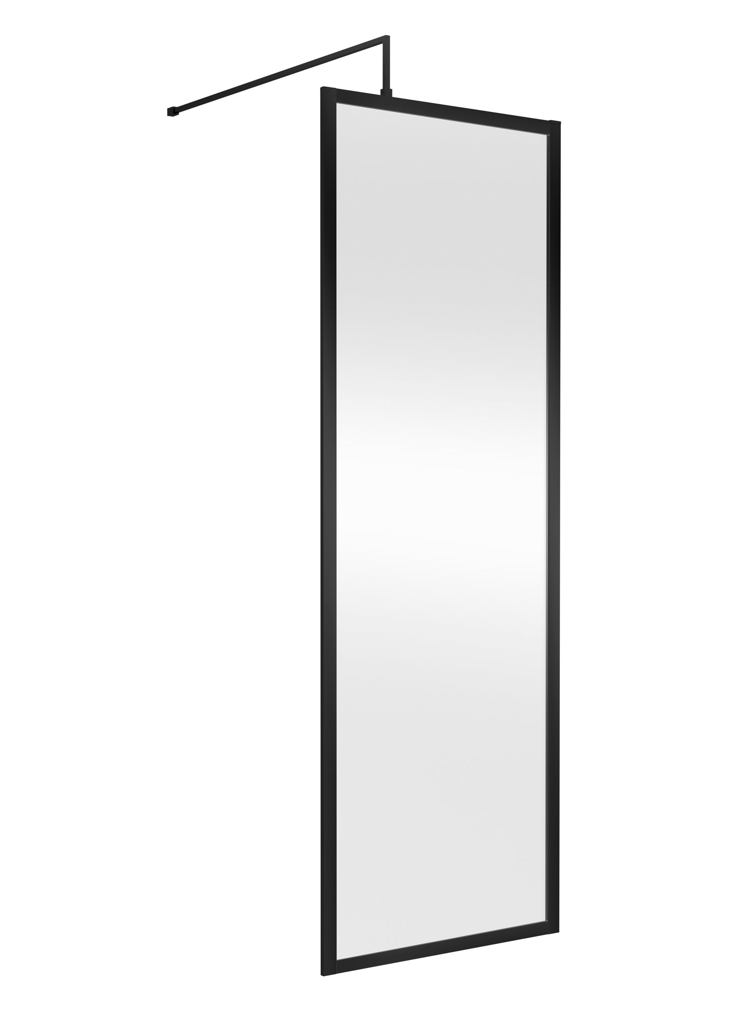 Full Outer Frame Wetroom Screens Full Outer Frame Wetroom 8mm Toughened Safety Glass Screen & Support Bar 1950mm x 700mm x 8mm
