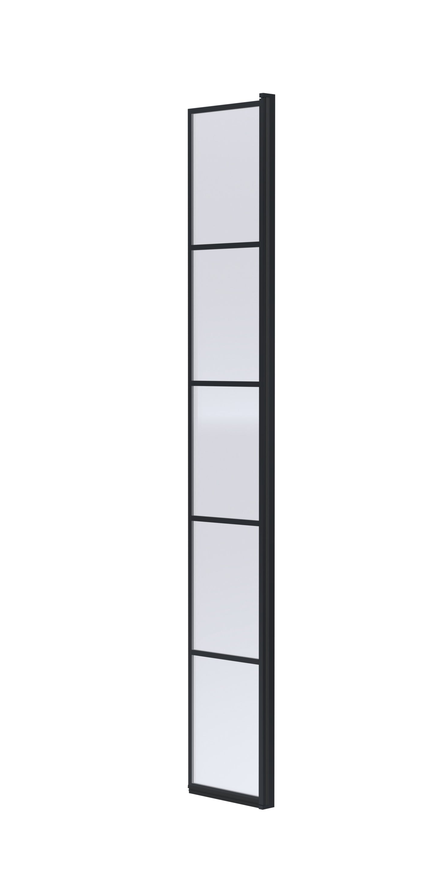 Synergy Vodas 1950mm X 300mm Hinged Return Screen - Matt Black