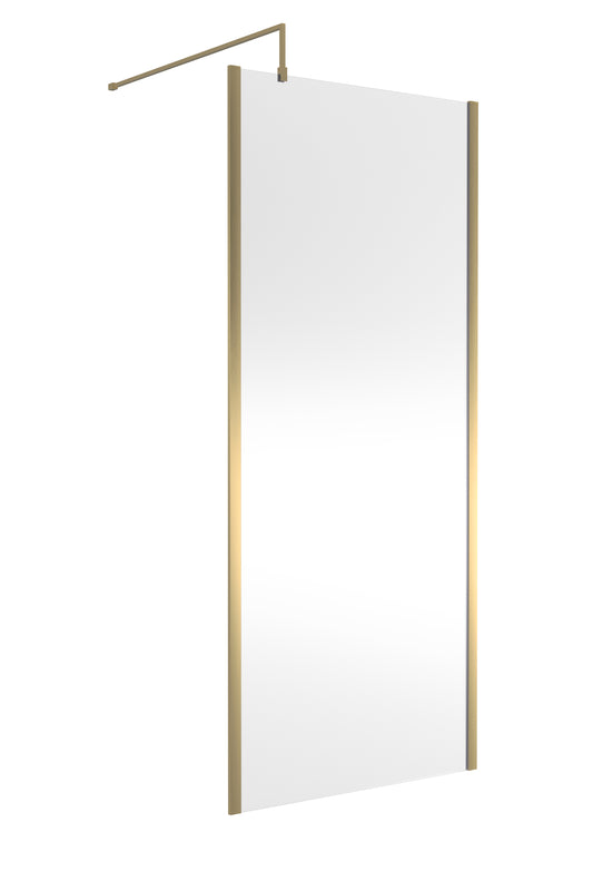 900mm Outer Framed Wetroom Screen with Support Bar