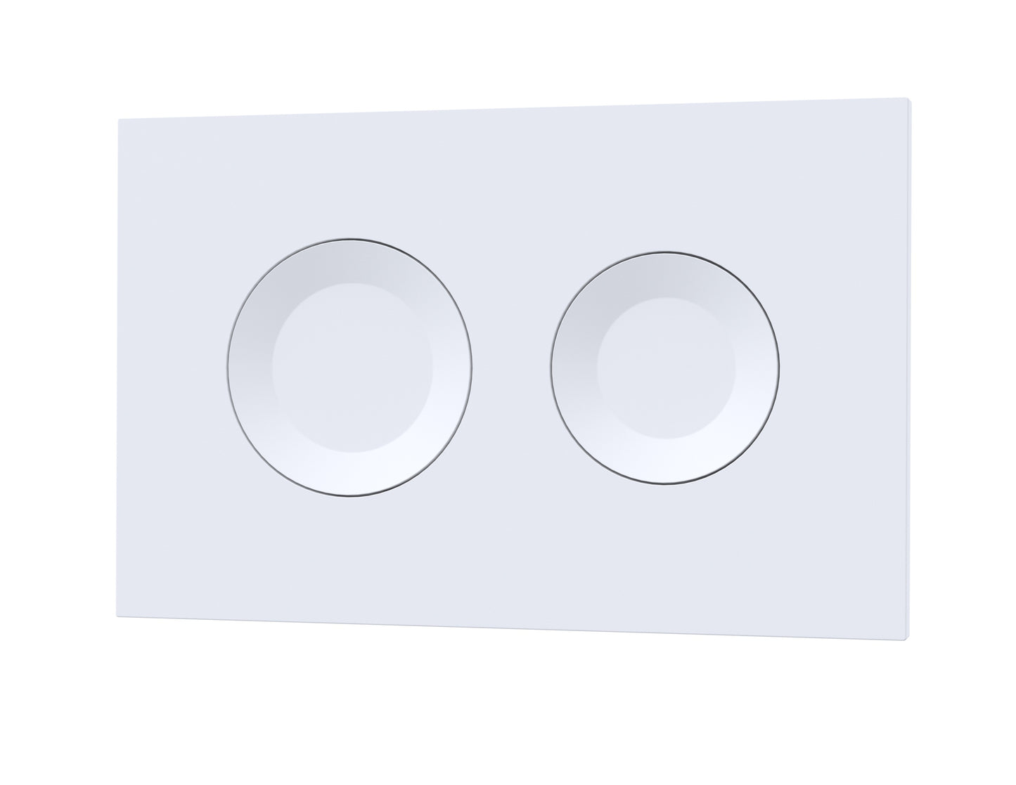 Matt White Round Dual Flush Push Button