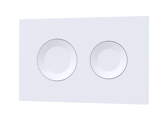 Matt White Round Dual Flush Push Button