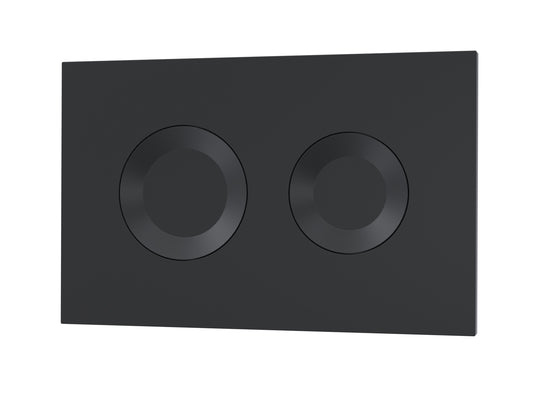 Matt Black Round Dual Flush Push Button