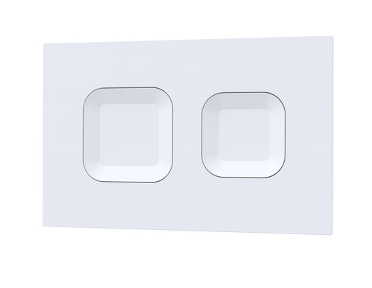 Matt White Square Dual Flush Push Button
