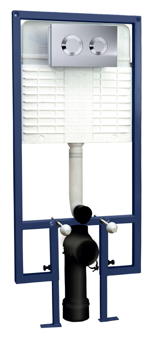 Hudson Reed Contemporary Round Chrome Wall Hung Concealed Cistern