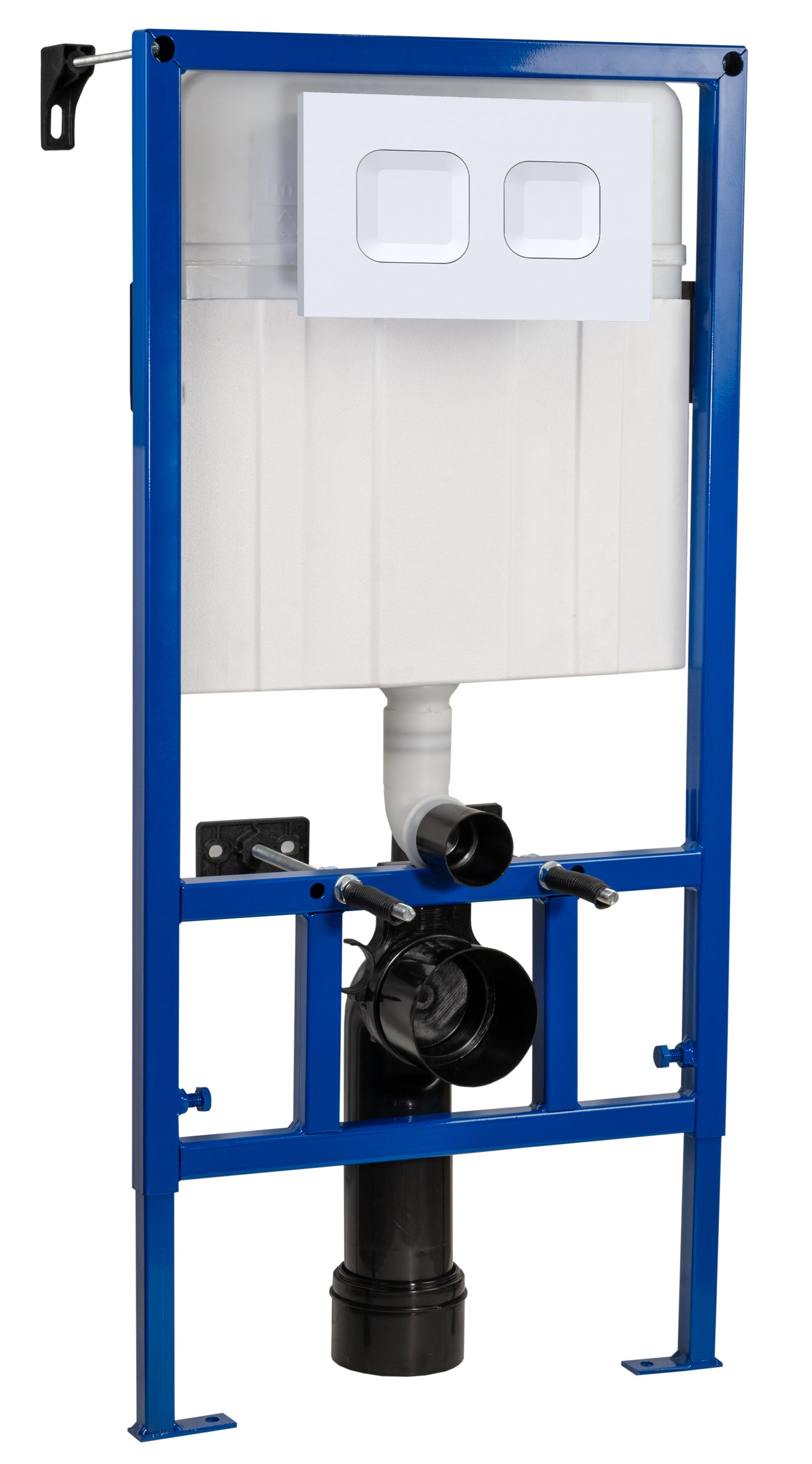 Nuie 890mm Dual Flush Concealed Cistern Frame With Square Button