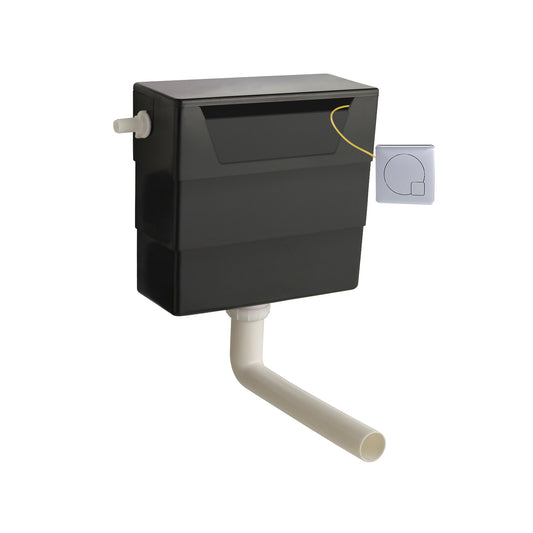 Nuie Contemporary Cistern With Chrome Square Flush Plate