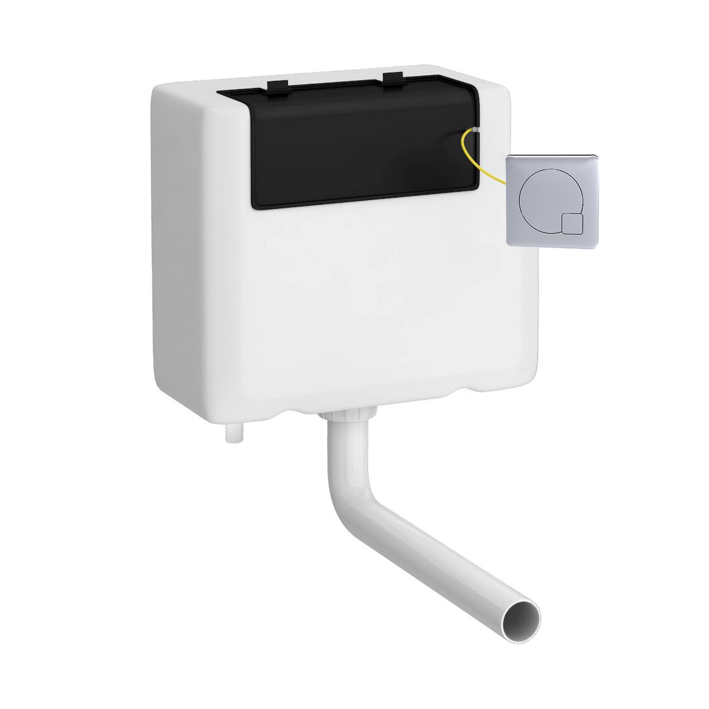 Nuie Universal Access Cistern With Chrome Square Flush Plate