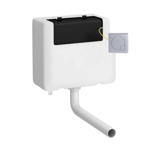 Nuie Universal Access Cistern With Chrome Square Flush Plate