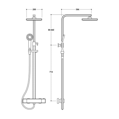Round Cool Touch Riser Shower (SY-VM107-N)