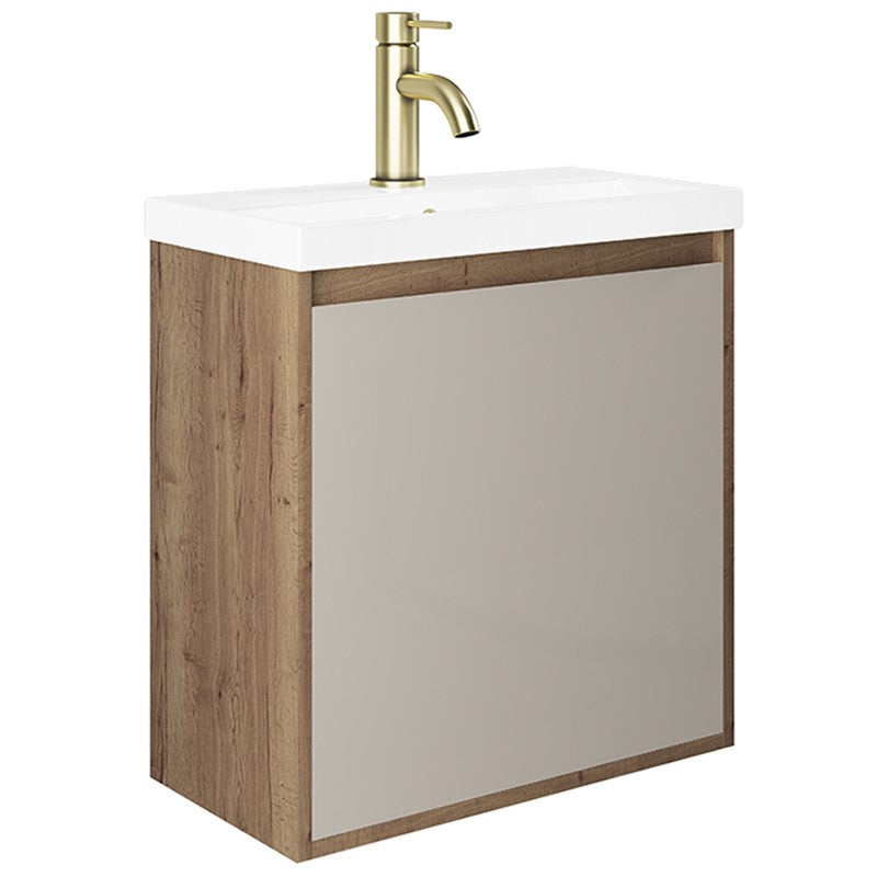 Craft 500Mm Oak Indigo Blue Wall Hung Cloakroom Unit (SY-CRA03-CL & SY-CRA500BSN)