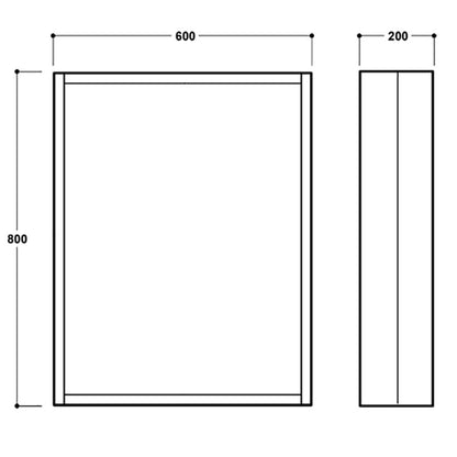 Henbury 600Mm Mirror Cabinet (SY-HEN17-CW)