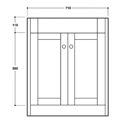 Henbury 800Mm Floor Vanity Unit (SY-HEN14-CW & SY-HEN25)